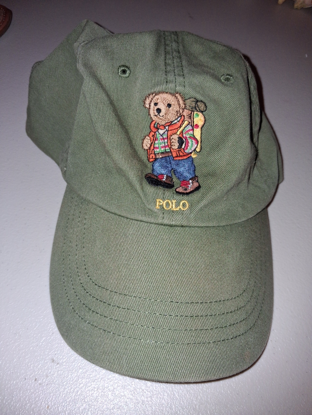 Polo Ralph Lauren Olive Bear Baseball Cap